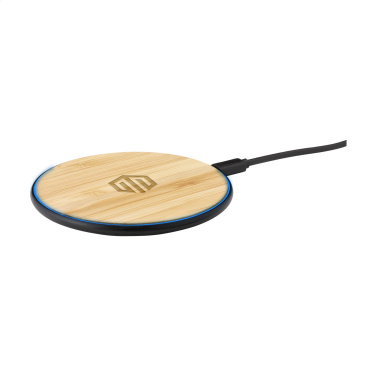 Logotrade liikelahja tuotekuva: Bamboo 10W Wireless Charger langaton pikalaturi