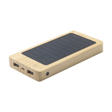 Logo trade liikelahja mainoslahja tuotekuva: Solar Powerbank 8000+ langaton laturi