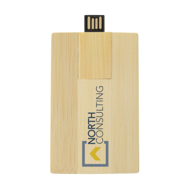 Logo trade mainoslahjat ja liikelahjat kuva: Luottokortti USB Bamboo 64GB