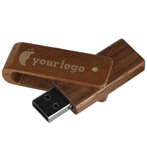 Logo trade liikelahjat mainoslahjat kuva: Puinen USB-tikku