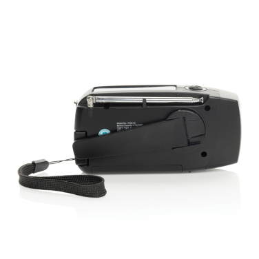 Logo trade mainoslahja kuva: RescueWave hätätilaradio, valmistettu RCS-kierrätysmuovista.