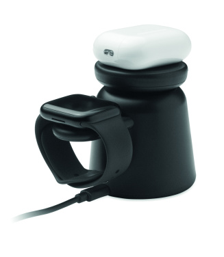 Logo trade mainoslahja kuva: 3 in 1 langaton laturi 15W