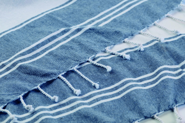 Logo trade liikelahjat mainoslahjat kuva: Rantakassi hamam-pyyhkeellä