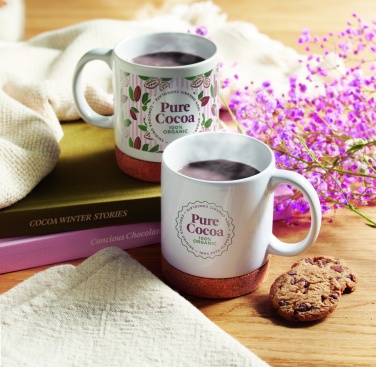 Logotrade firminės dovanos nuotrauka: Keraminis kamštinis puodelis 280 ml