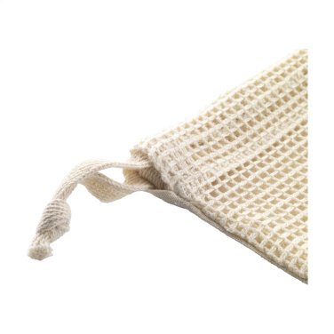 Logotrade dovana nuotrauka: Natura Organic GOTS tinklinis krepšys (120 g/m²) vaisių maišelis