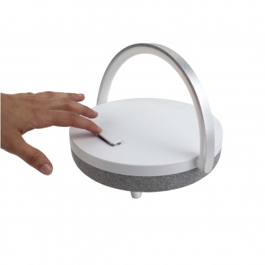 Logotrade korporatīvās dāvanas foto: Prixton 4-in-1 10W Bluetooth® skaļrunis ar LED gaismu un bezvadu uzlādes bāzi