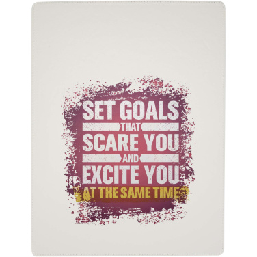 Logotrade dāvanas foto: A4 izmēra rakstāmgalds ar magnētisku aizdari un RCS pārstrādātu lodīšu pildspalvu (melna tinte)