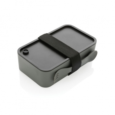 Логотрейд pекламные подарки картинка: Ланч-бокс из переработанного полипропилена GRS с ложкой-вилкой