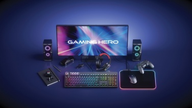 Логотрейд pекламные подарки картинка: Игровые наушники с RGB-подсветкой и ENC