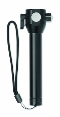 Логотрейд pекламные продукты картинка: 3-в-1 алюминиевый фонарь с аварийным молотком и резаком для ремня безопасности, с возможностью нанесения индивидуальной печати