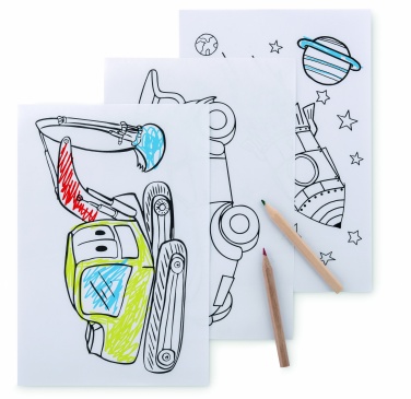 Логотрейд бизнес-подарки картинка: Раскраска в наборе с 6 карандаш