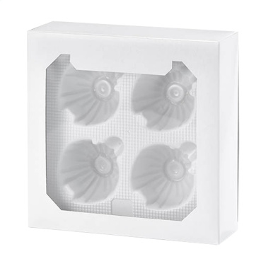 Логотрейд pекламные cувениры картинка: Елочная игрушка Ø 6 см - набор из 4 штук - сделано в Европе