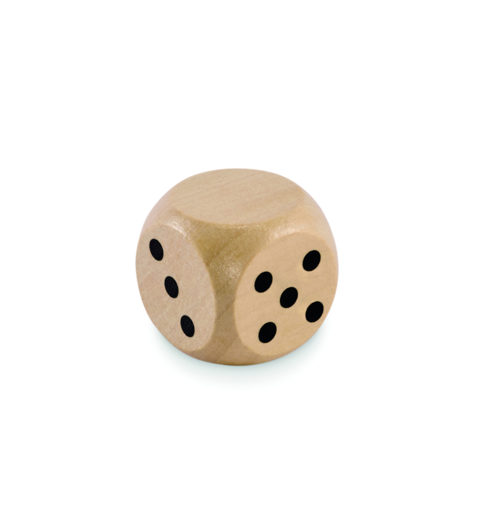 Логотрейд pекламные подарки картинка: Schima wooden dice 3cm dia