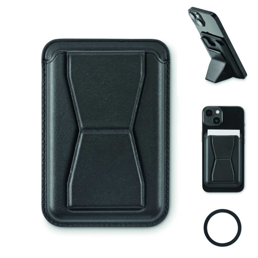 Лого трейд pекламные подарки фото: Magnetic PU cardholder