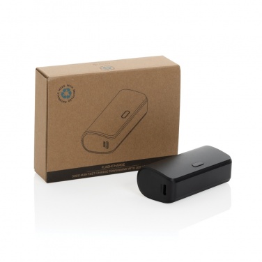 Logotrade profilreklam bild: FlashCharge 5.000mAh powerbank snabbladdning, RCS rplast